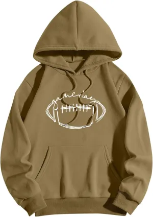 Sweatshirts For Teen Girls Casual Long Sleeve Drawstring Letter Printed O Neck Pullover Tops