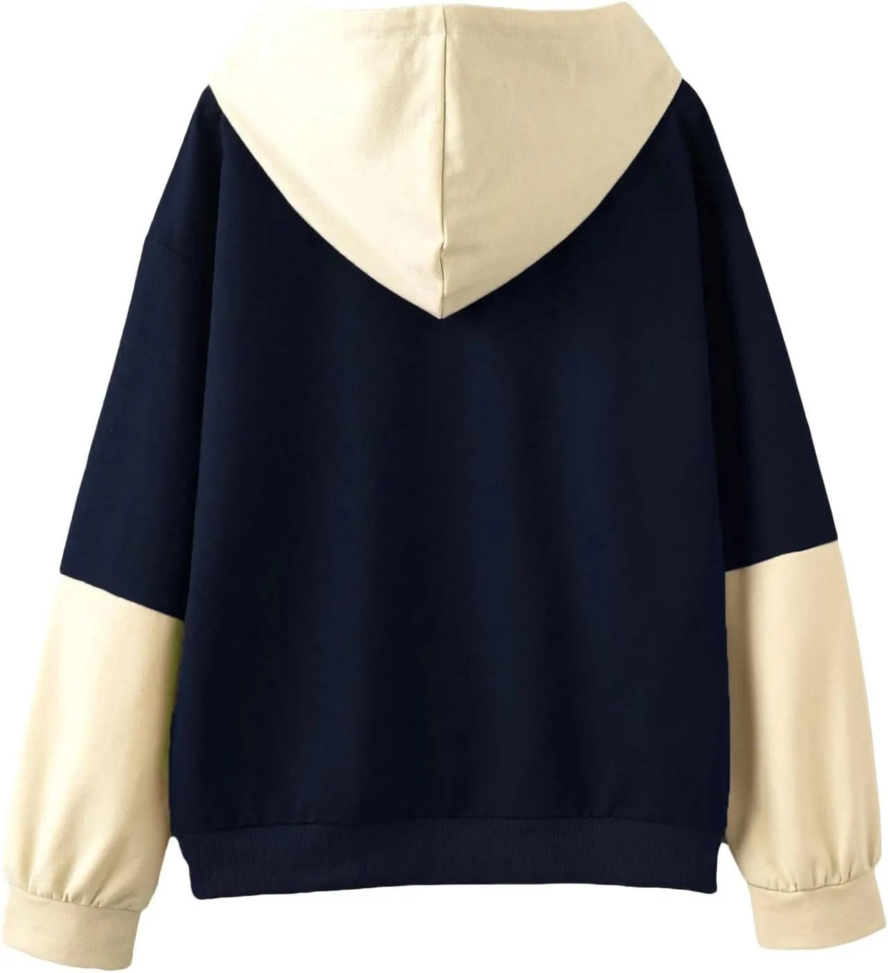 Sweatshirts for Women Trendy,Teen Girl Cute Cat Print Sweatshirt Long Sleeve Hoodies Color Block Hooded Fall Clothes