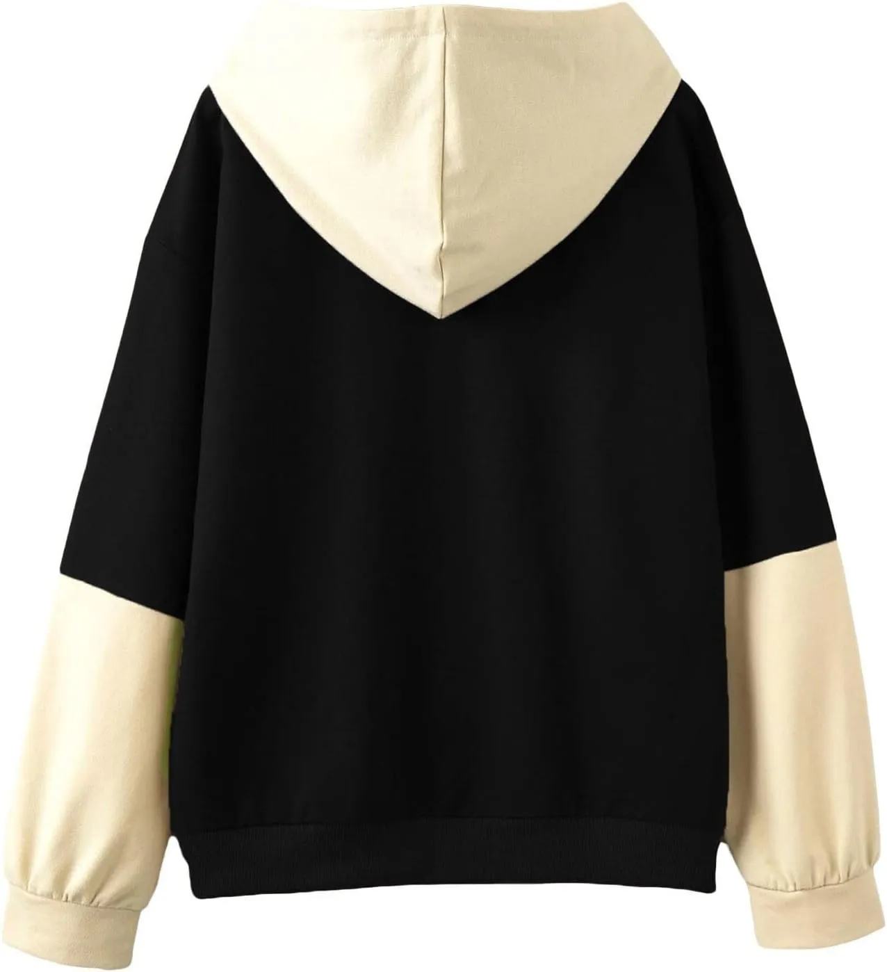 Sweatshirts for Women Trendy,Teen Girl Cute Cat Print Sweatshirt Long Sleeve Hoodies Color Block Hooded Fall Clothes
