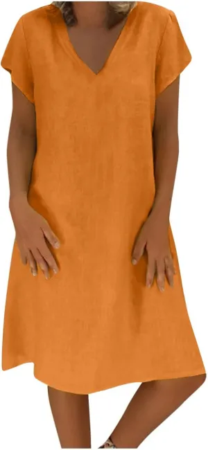 TARIENDY Casual Dresses for Women,Women's Loose Comfy Summer Dress Short Sleeve Sundress Fashion Beach Vacation Outfits
