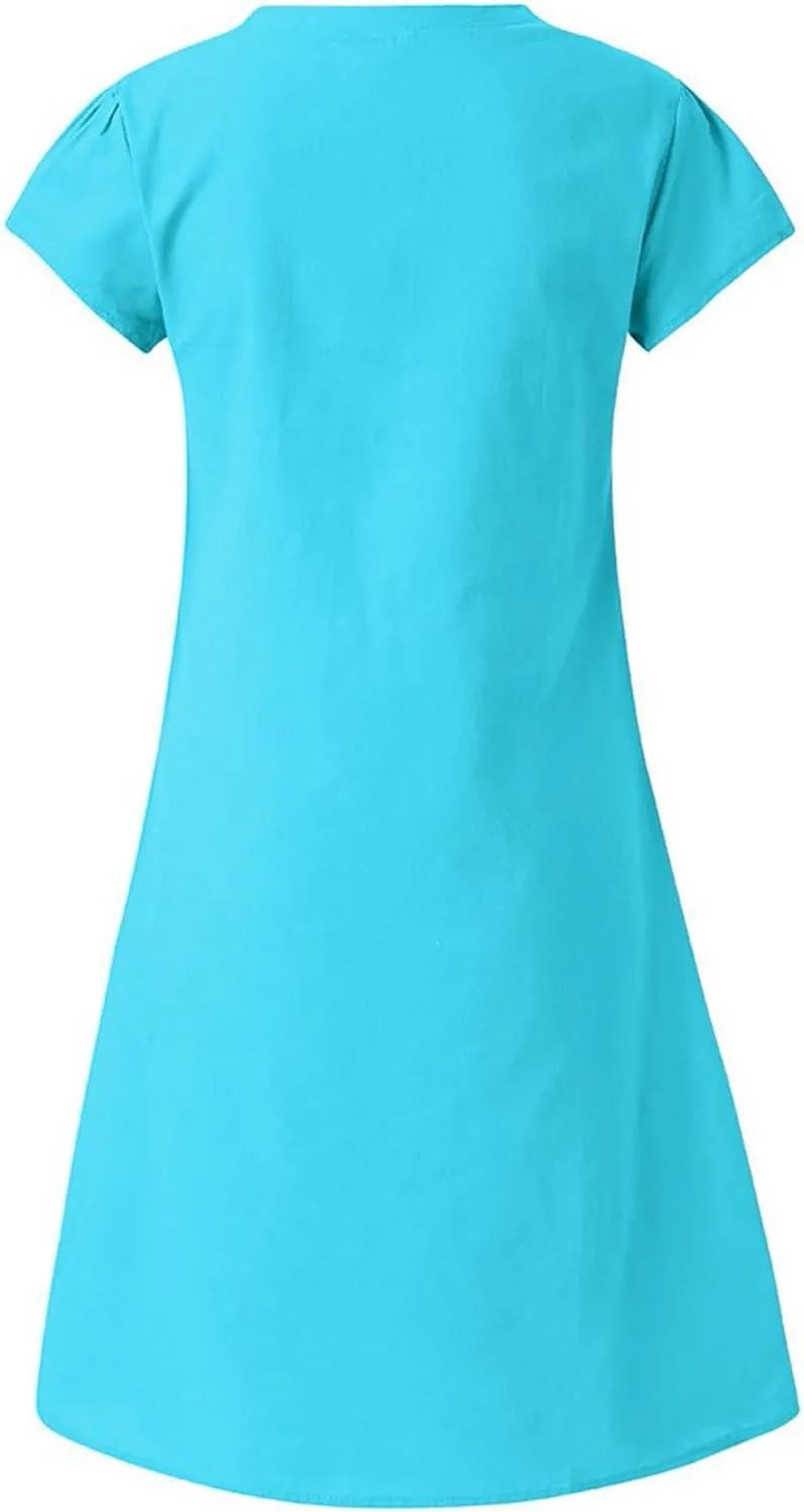 TARIENDY Casual Dresses for Women,Women's Loose Comfy Summer Dress Short Sleeve Sundress Fashion Beach Vacation Outfits