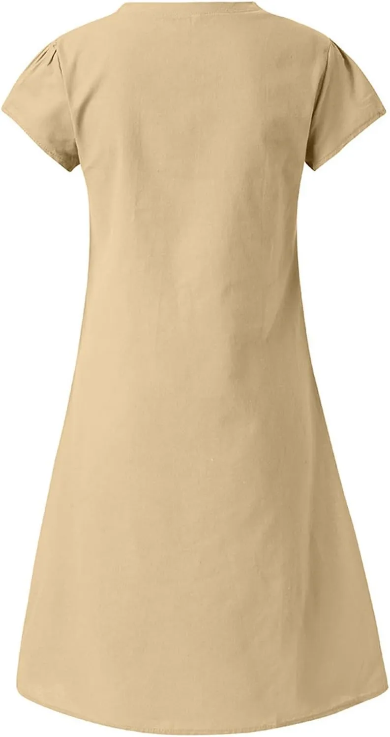 TARIENDY Casual Dresses for Women,Women's Loose Comfy Summer Dress Short Sleeve Sundress Fashion Beach Vacation Outfits