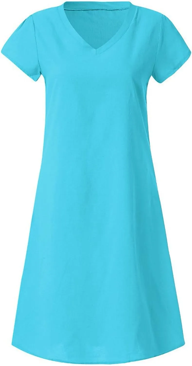 TARIENDY Casual Dresses for Women,Women's Loose Comfy Summer Dress Short Sleeve Sundress Fashion Beach Vacation Outfits