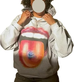 Teeth Grunge Hoodie Y2k Unisex Rapper Sweater Jackets Streetwear Oversized Graphic Hoodies