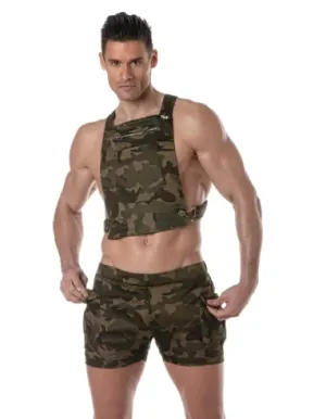 TOF Paris Army Overall Cargo Shorts
