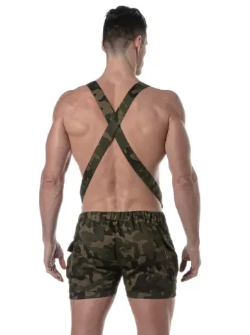 TOF Paris Army Overall Cargo Shorts