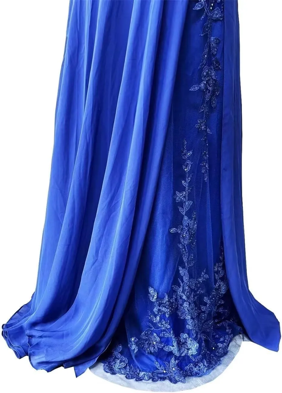 V Neck Mother of The Bride Dress Sequin Laces Mother of The Groom Dress 3/4 Sleeve Nannie's Formal Dress ZD66