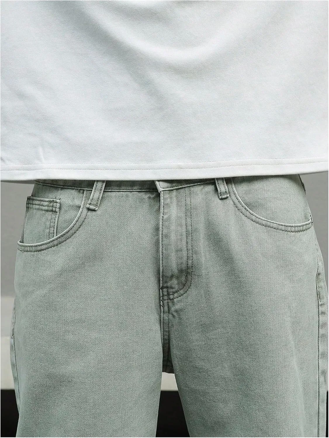 Verdusa Men's Baggy Bermuda Denim Shorts Streetwear Jean Short with Pockets