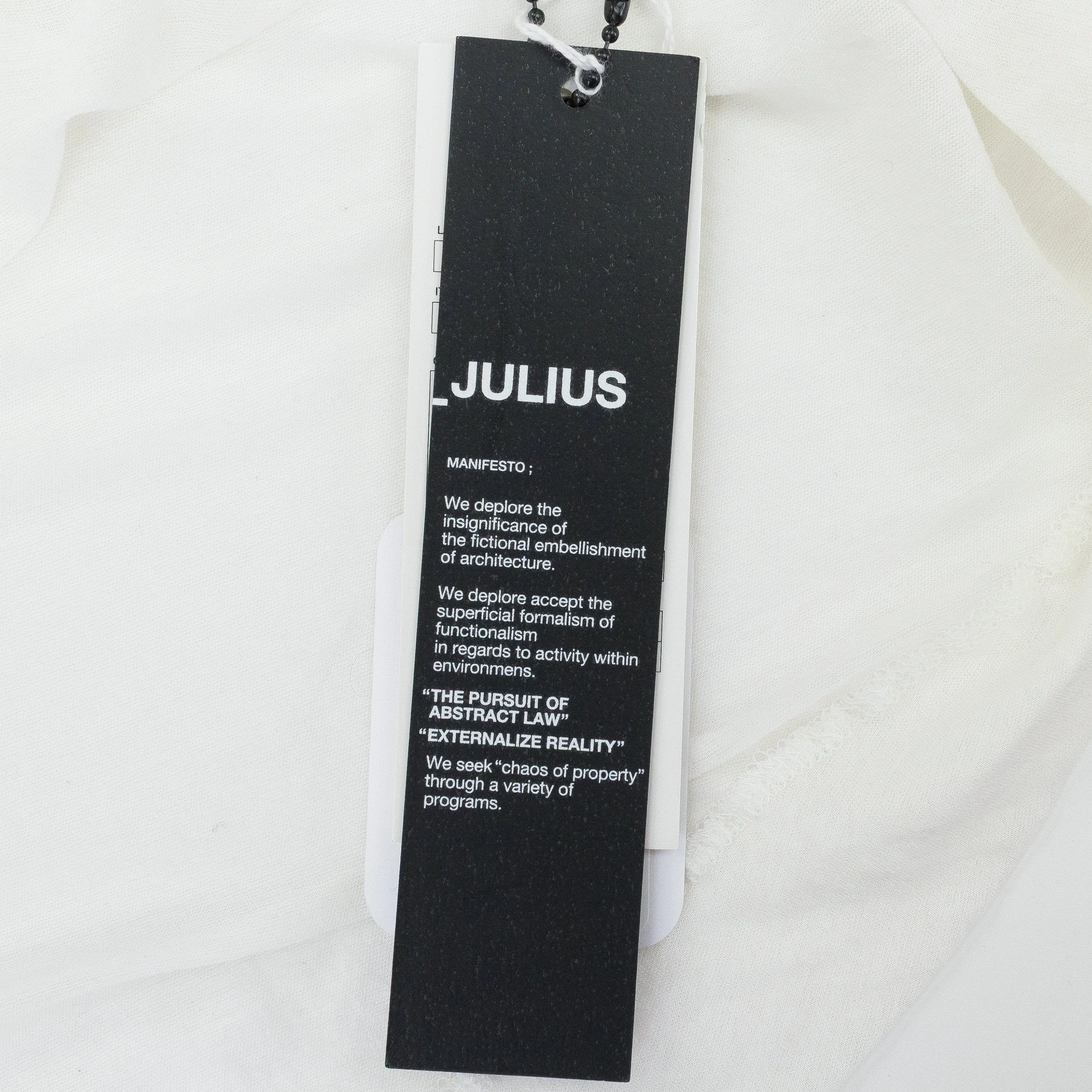 WHITE SHEER LONGLINE T-SHIRT