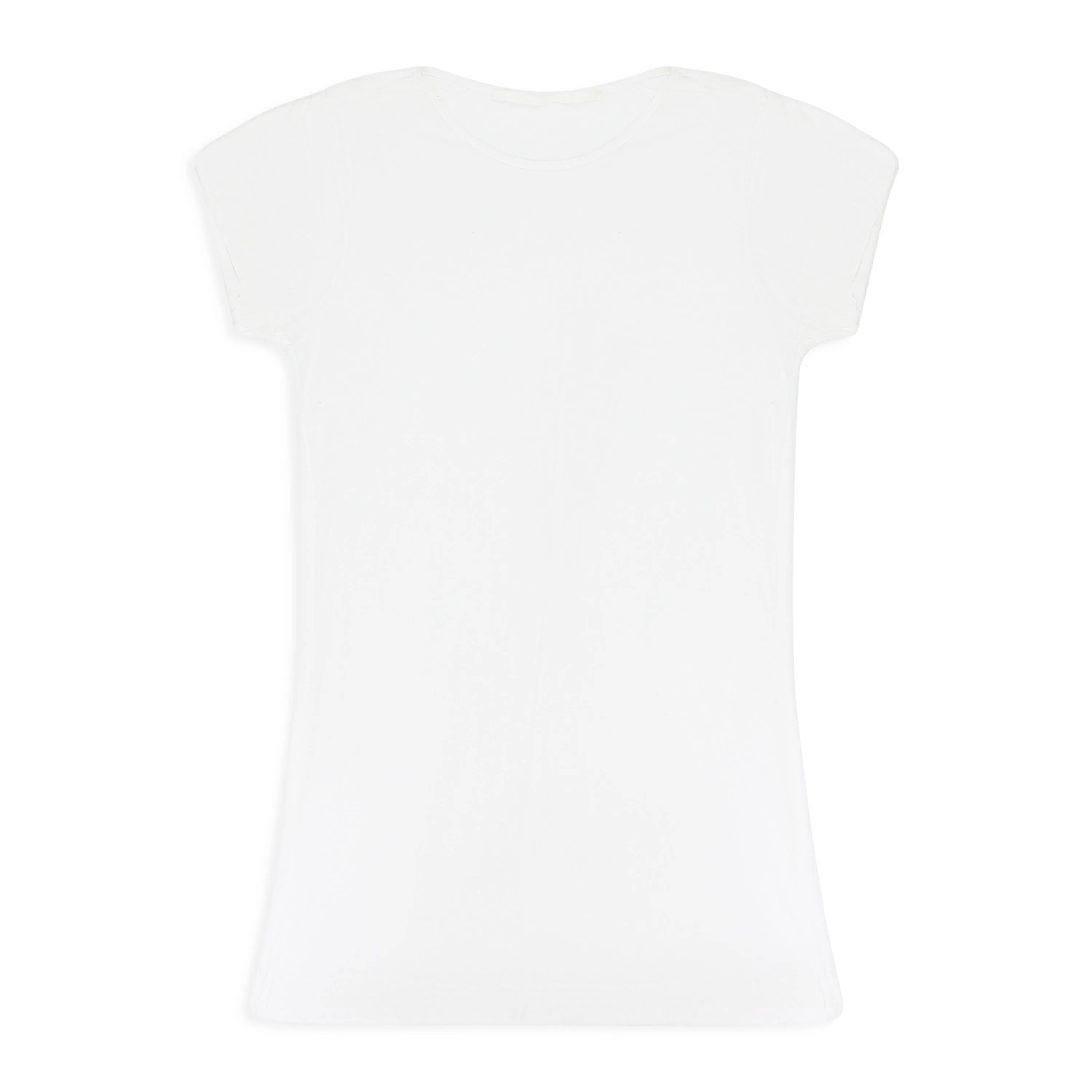 WHITE SHEER LONGLINE T-SHIRT