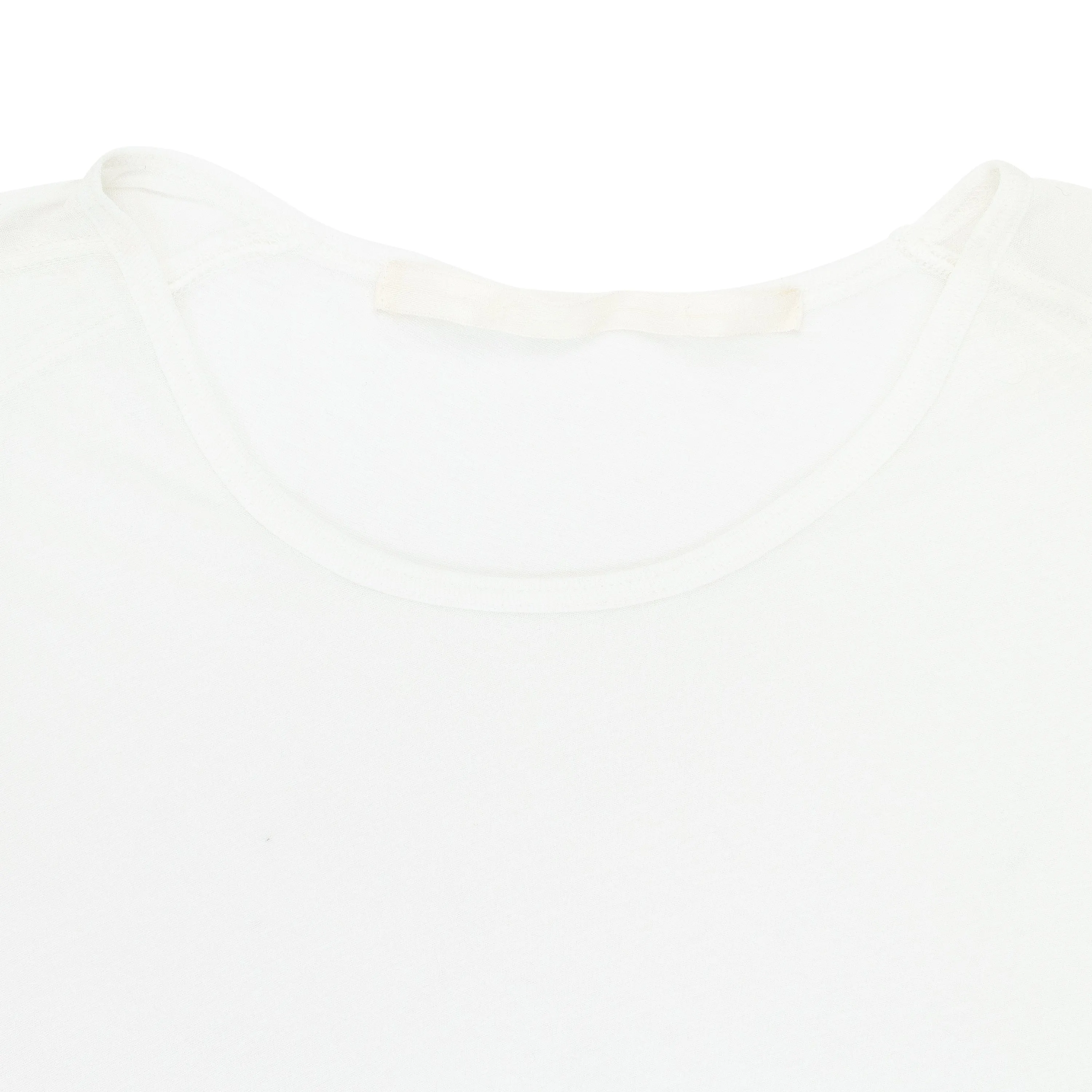 WHITE SHEER LONGLINE T-SHIRT