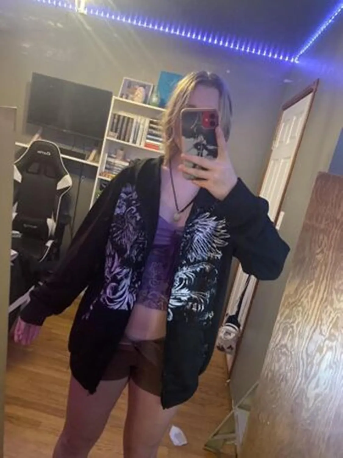 Winioder Women Y2K Zip Up Hoodie Vintage Graphic Oversized Hoodies Grunge Aesthetic Sweatshirt Jacket Skeleton Gothic Hoodie