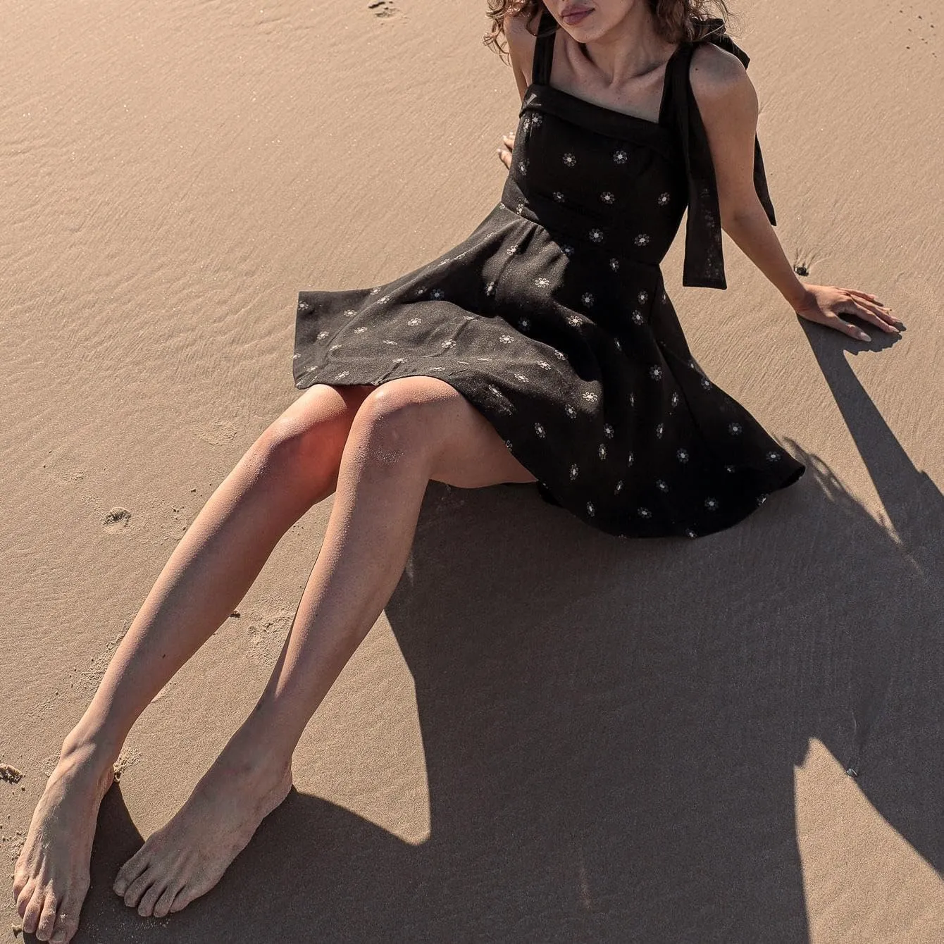 Women Boho Tie Shoulder Mini Dress Y2k Floral Spaghetti Strap Short Dress Flowy A Line Sundress Summer Streetwear