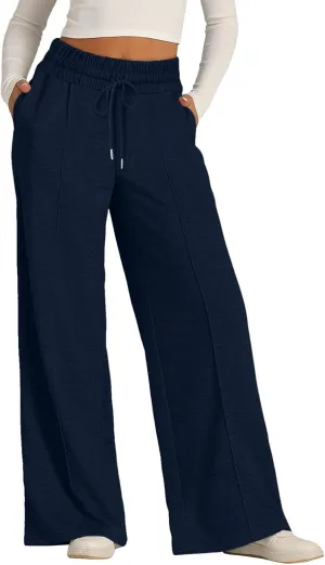 Women Cotton Linen Summer Boho Pants High Waist Ankle Length Plus Size Trouser Travel