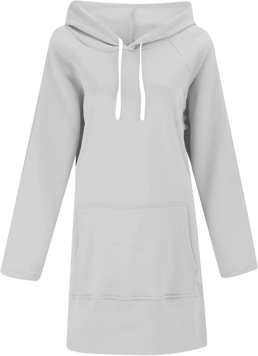 Women Hooded Sweatshirt Dress The Warmy Oversized Hoodie Dress Casual Drawstring Long Sweatshirt Trendy Split Hem Tops