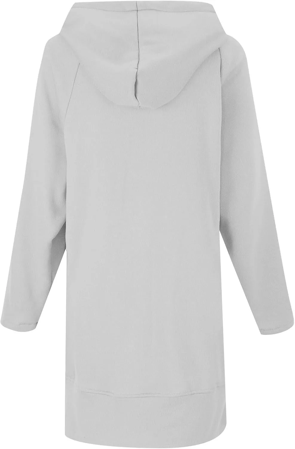 Women Hooded Sweatshirt Dress The Warmy Oversized Hoodie Dress Casual Drawstring Long Sweatshirt Trendy Split Hem Tops