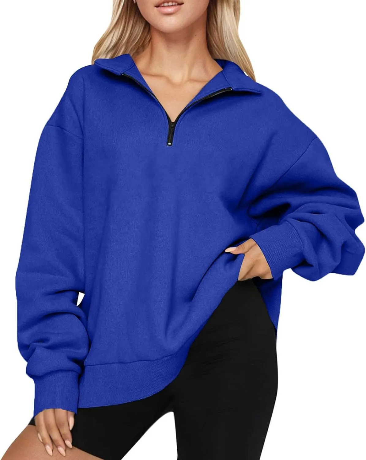 Women Oversized Sweatshirts Hoodies Trendy Zip Pullover Long Sleeve Fall Outfits Clothes 2024
