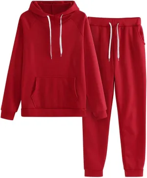 Women's 2 Piece Outfits Long Sleeve Crewneck Comfy Loungewear Jogger Sweatsuit Sets Sweatsuits