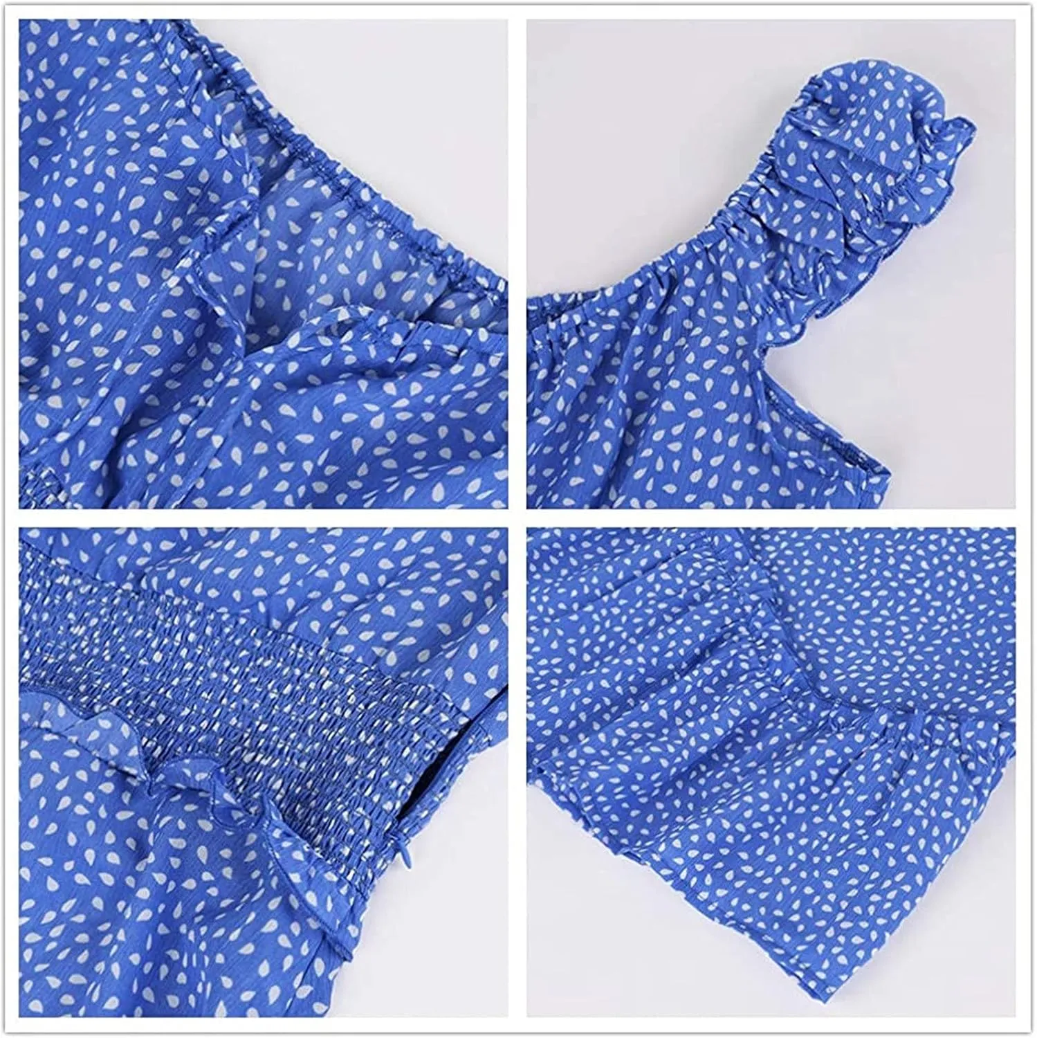 Womens 2025 Summer Ruffle Dress Casual Sexy Short Sleeve Boho Short Mini Beach Vacation Sundress