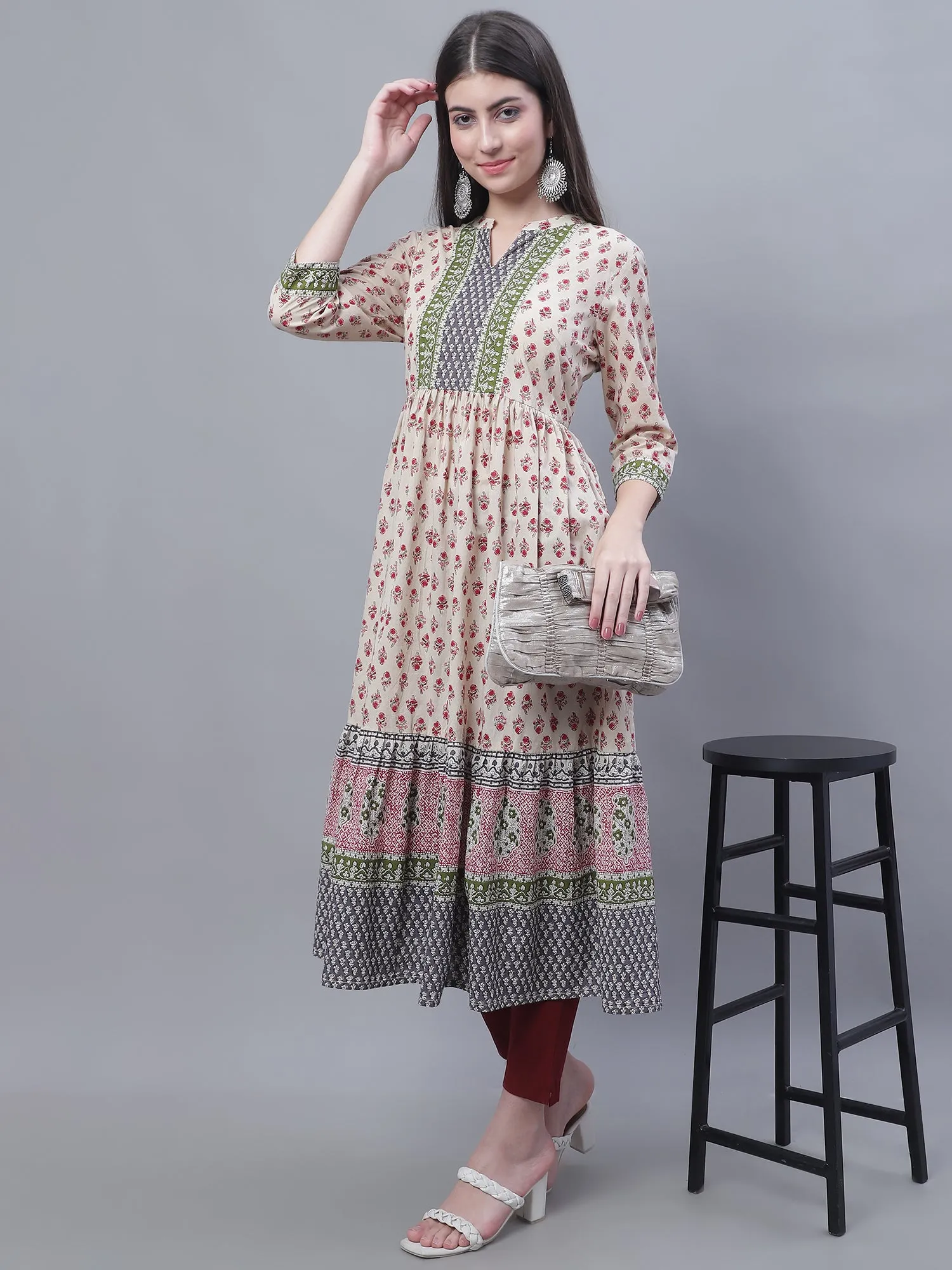 Women's Basic Regular Fit Maroon Flat Front Mid rise Kurti Pant