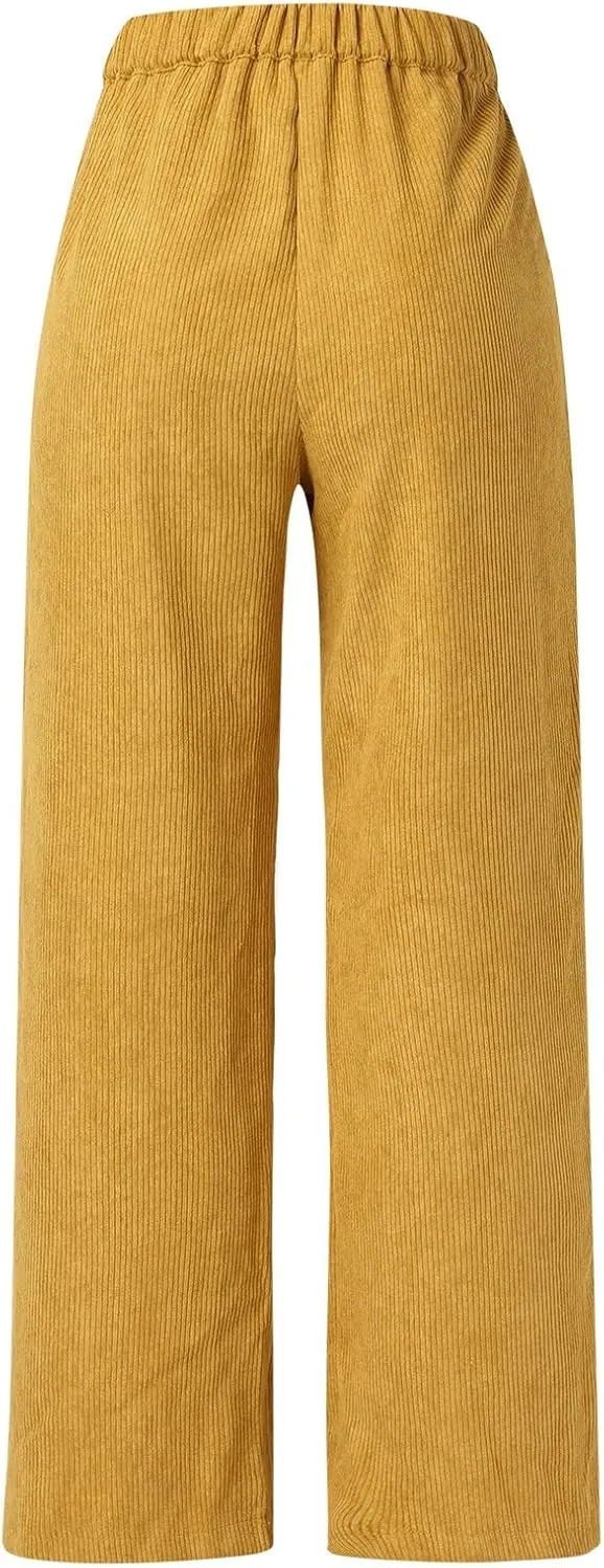 Womens Cargo Sweatpants Winter Velour Yoga Capris with Pockets High Waisted Flare Leggings