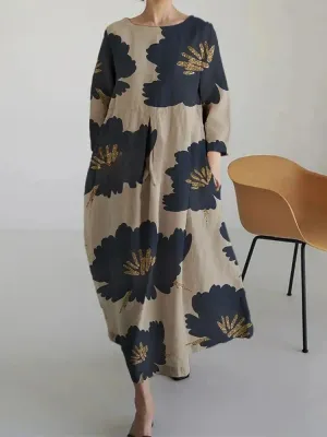 Women's Casual Cute Flory Print Dress