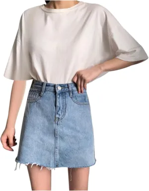 Womens High Waisted Denim Shorts Button Mini Casual Stretchy Summer Jeans Hem Skirt Shorts with Pockets 2025