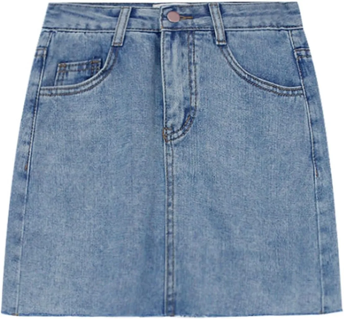 Womens High Waisted Denim Shorts Button Mini Casual Stretchy Summer Jeans Hem Skirt Shorts with Pockets 2025