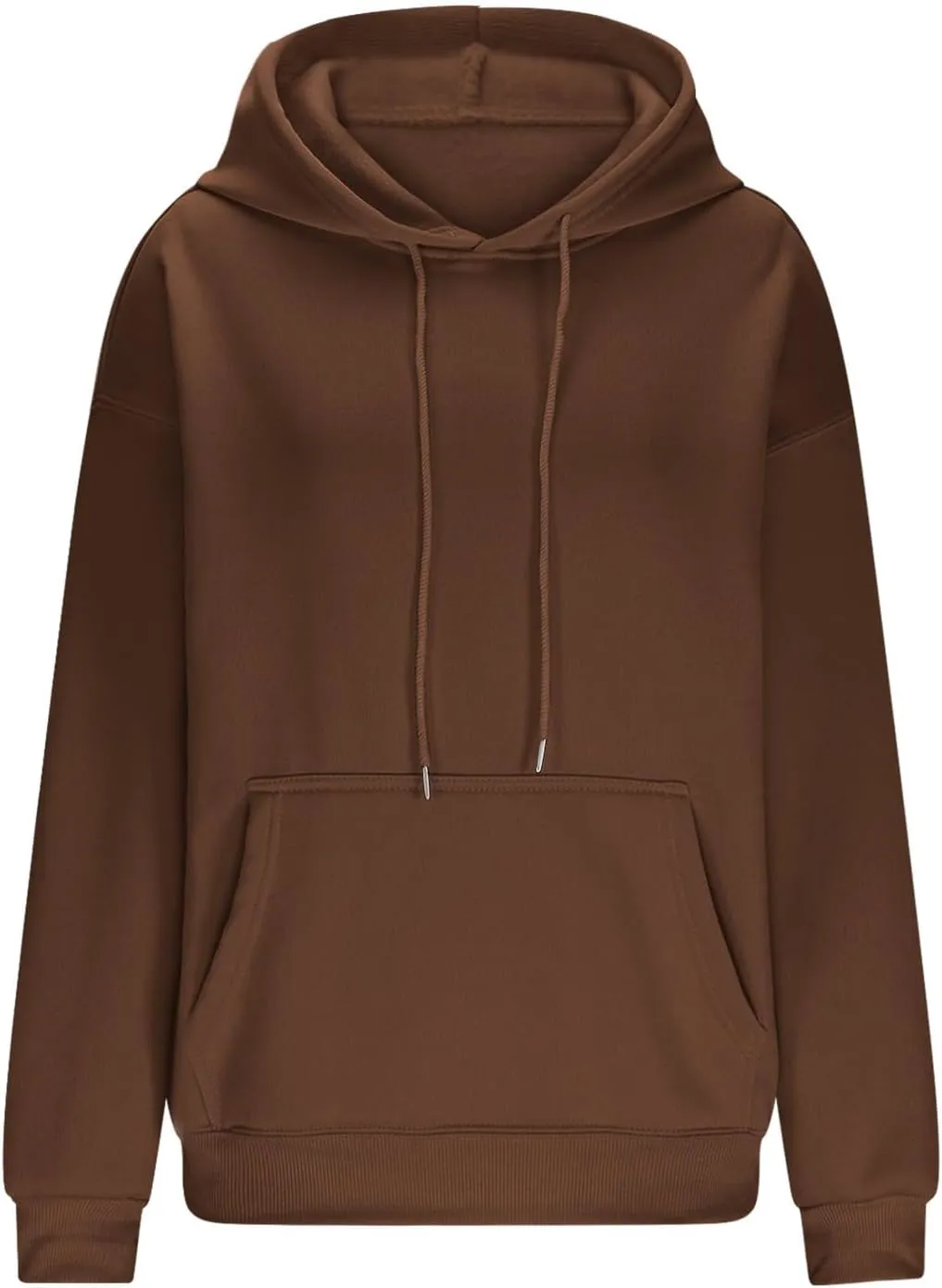 Women's Hoodies Oversized Casual Plus Size Sweatshirts with Drawstring Crew Neck Long Sleeve Cute Fleece Tops