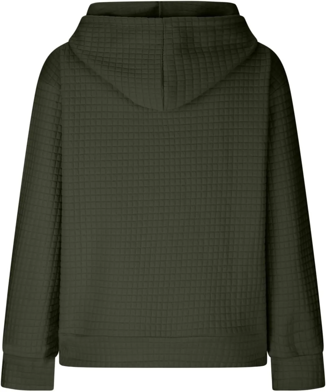 Womens Hoodies Oversized Waffle Drawstring Thick Pullover Sweatshirt Fall Fashion 2024 Soft Baggy Tunic Hoodies