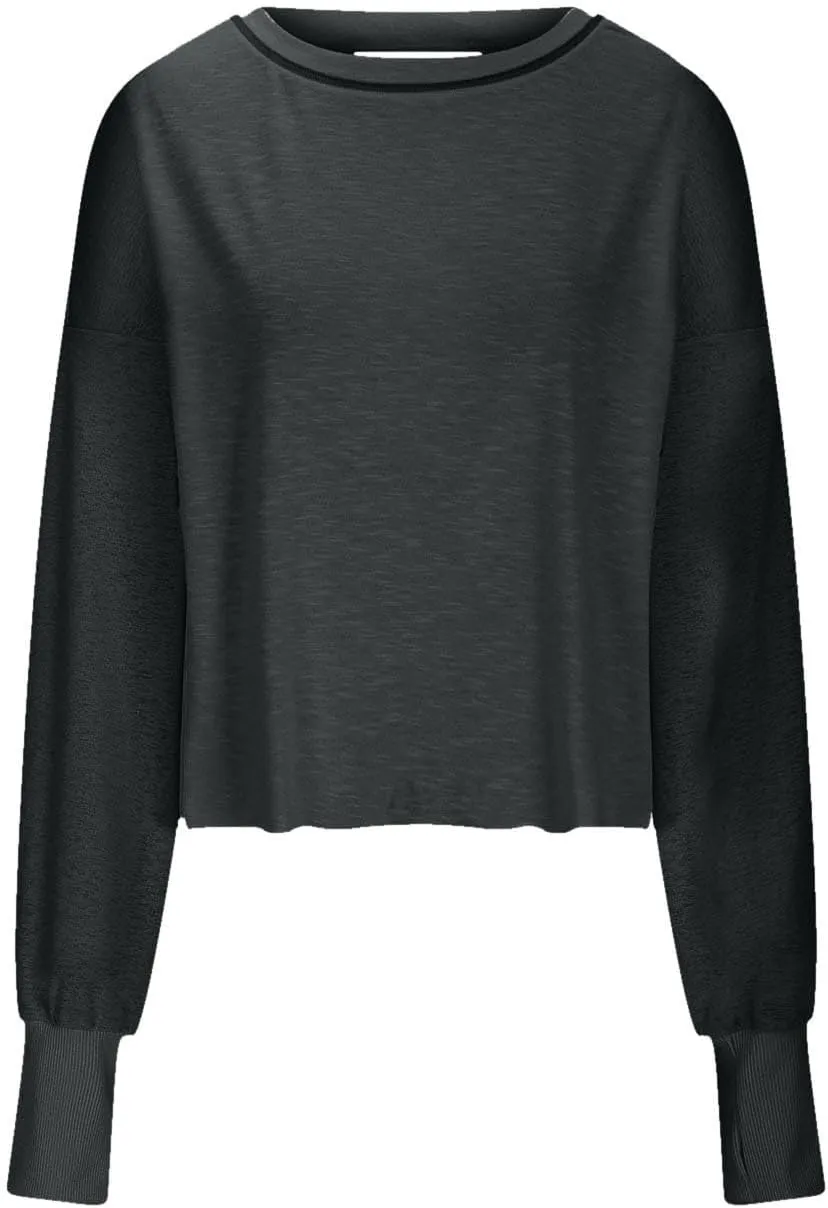 Womens Open Back Workout Tshirts Casual Solid Backless Sweatshirt Trendy Round Neck Pullover Top Loose Crop Gym Tee