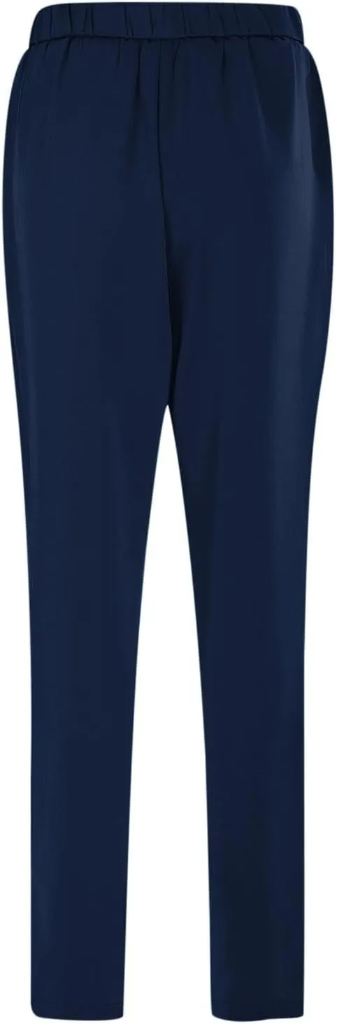 Women's Satin High Waist Pants Casual Pleated Loose Business Trousers Straight Leg Office Slacks Pants with Pockets