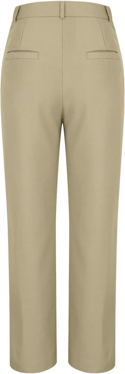 Work Pants for Women 2025 High Waist Stretch Comfy Straight Leg Dress Long Pants Trendy Casual Business Suit Trouser