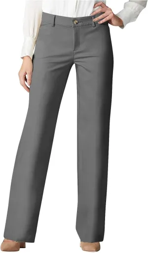 Work Pants for Women 2025 High Waist Stretch Comfy Straight Leg Dress Long Pants Trendy Casual Business Suit Trouser