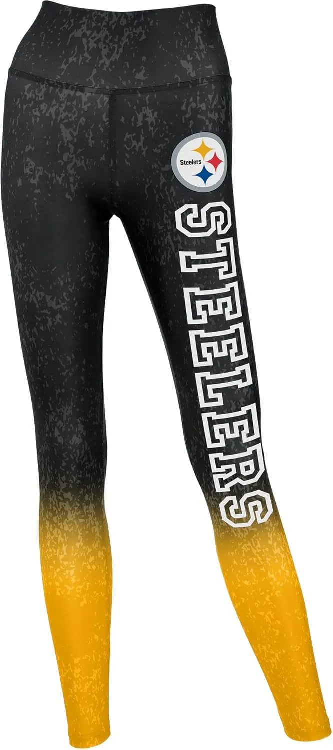 Zubaz NFL Dallas Cowboys Womens Distressed Gradient Legging with Wordmark